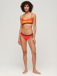 Superdry Elastic Bralette Bikini Top, Neon Sun Orange