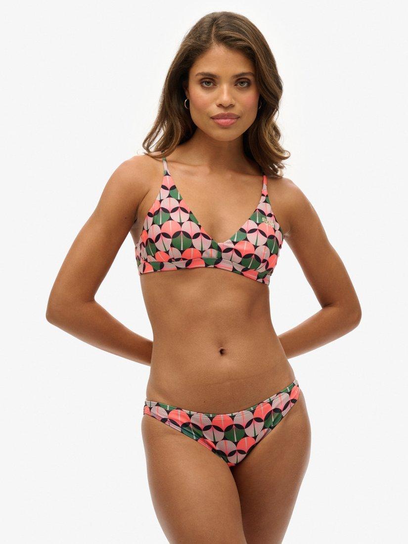 Product image 1 of 6, which shows Superdry Printed Classic Bikini Briefs, Orange Geo, 10