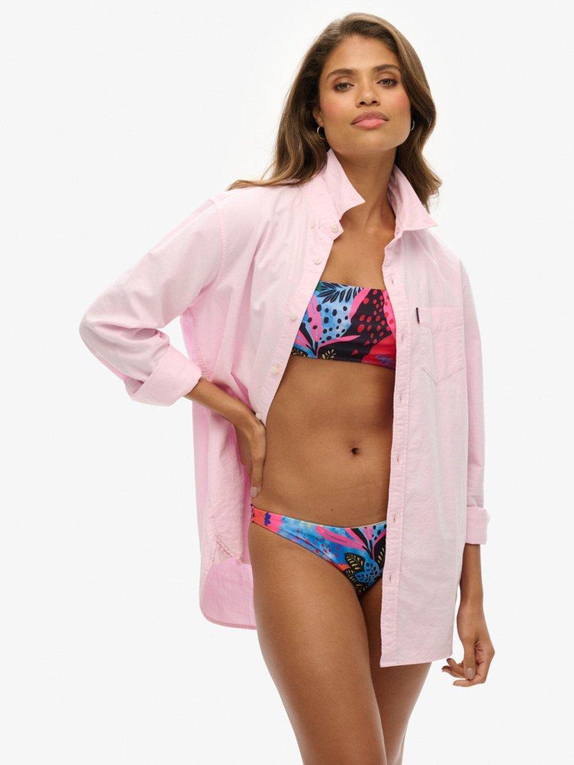 Product image 4 of 6, which shows Superdry Tropical Cheeky Bikini Briefs, Blue Tropical, 12