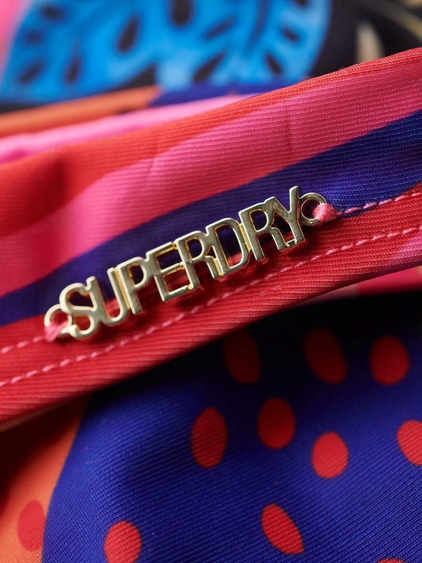 Product image 5 of 6, which shows Superdry Tropical Cheeky Bikini Briefs, Blue Tropical, 12