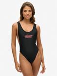 Superdry Elastic Scoop Back Swimsuit, Black