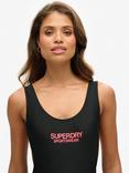 Superdry Elastic Scoop Back Swimsuit, Black