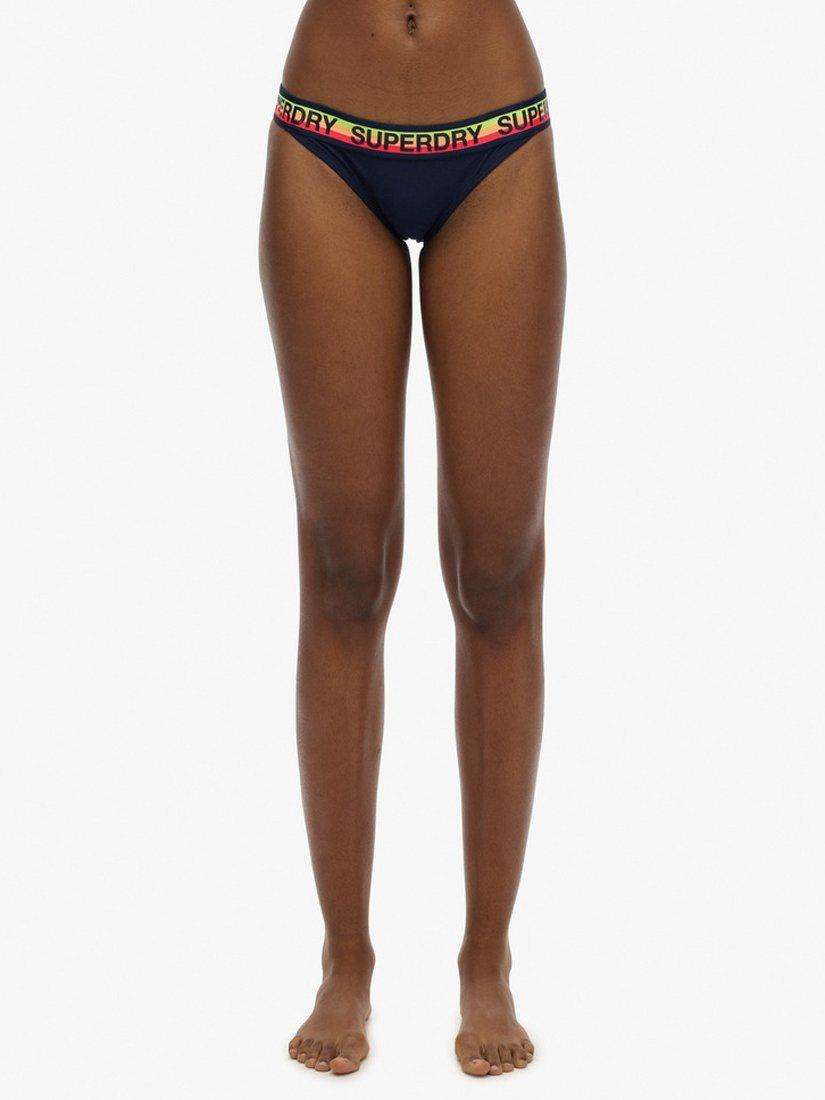 Product image 2 of 6, which shows Superdry Logo Classic Bikini Briefs, Rich Navy, 8