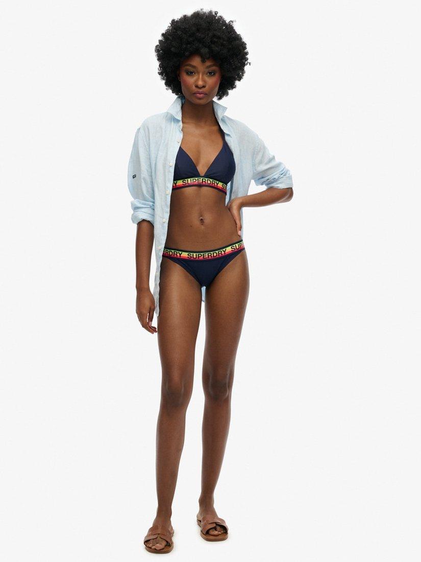 Product image 4 of 6, which shows Superdry Logo Classic Bikini Briefs, Rich Navy, 8