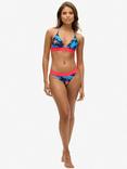 Superdry Logo Triangle Bikini Top, Navy Paradise