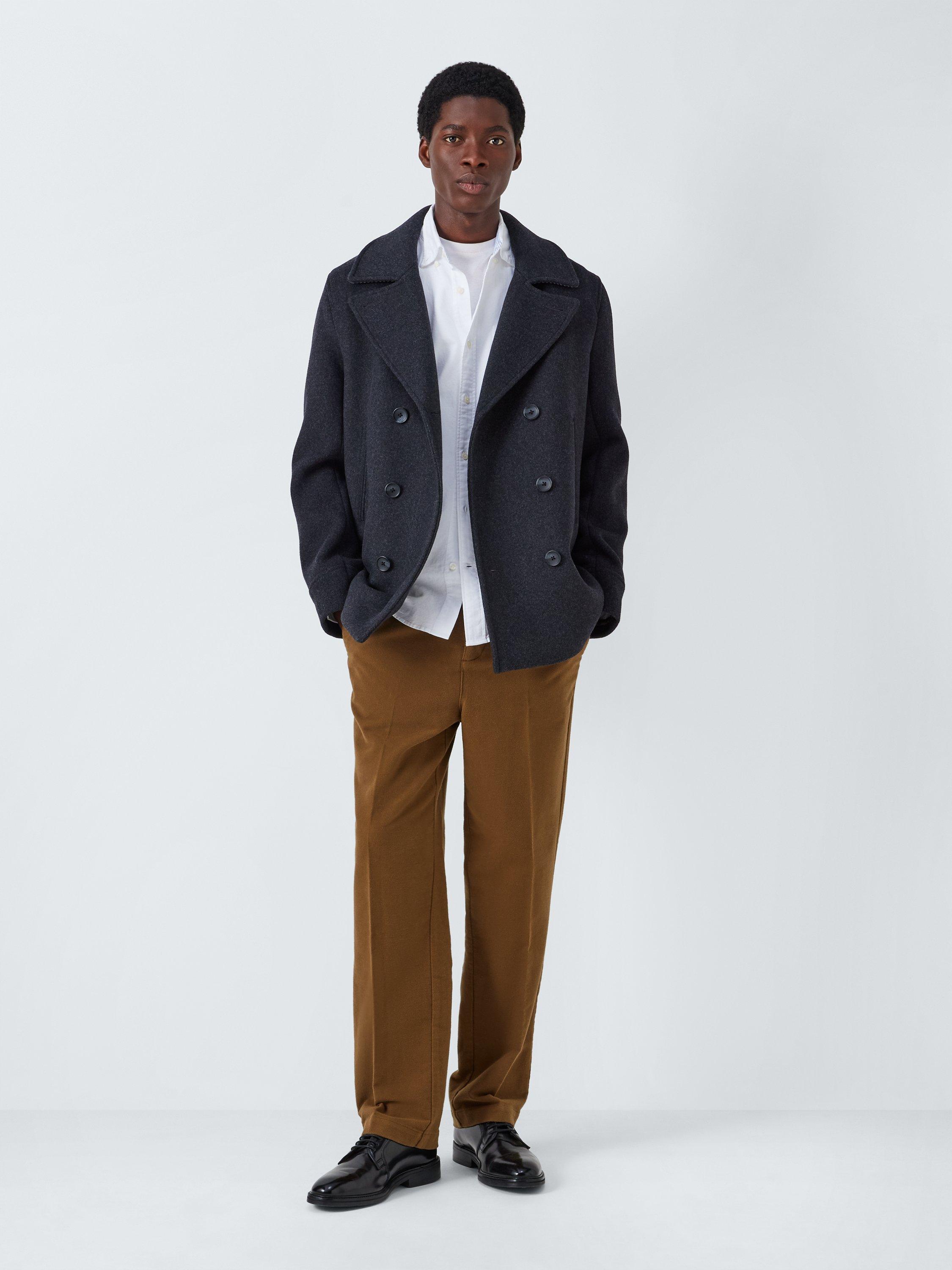 Product image 3 of 6, which shows John Lewis Relaxed Fit Moleskin Cotton Blend Trousers, Dark Bronze, 40R