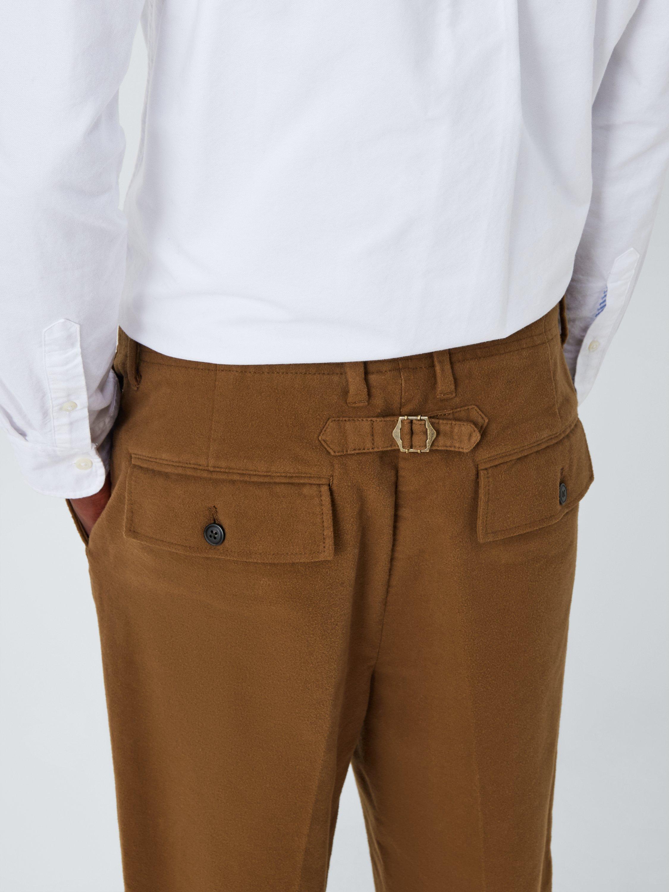 Product image 6 of 6, which shows John Lewis Relaxed Fit Moleskin Cotton Blend Trousers, Dark Bronze, 40R