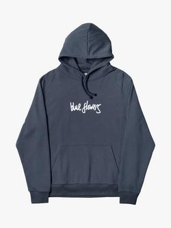 Blue Flowers Hand Written Hoodie, Dark Grey - view 2, Dark Grey