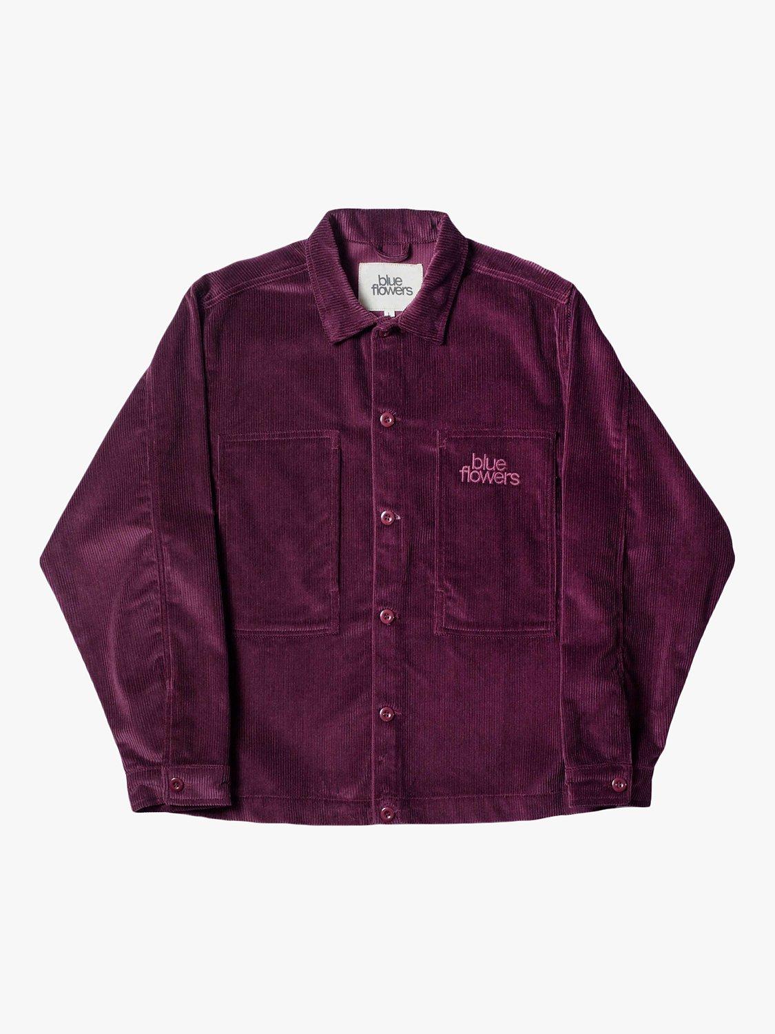 Product image 2 of 3, which shows Blue Flowers Guernica Shirt, Red Burgundy, S