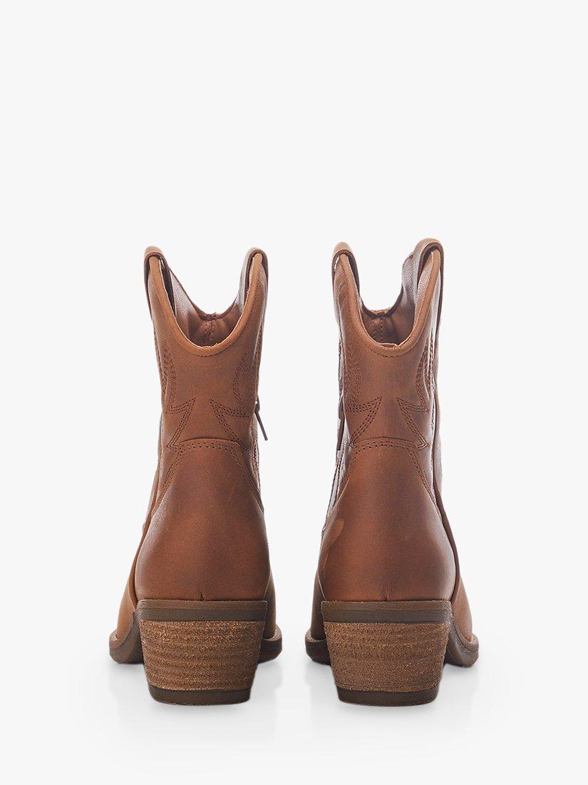 Product image 3 of 4, which shows Moda in Pelle Bettsie Leather Cowboy Boots, Taupe, 3