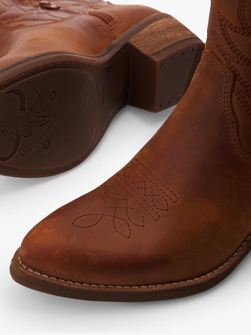 Product image 4 of 4, which shows Moda in Pelle Bettsie Leather Cowboy Boots, Taupe, 3