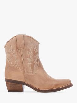 Moda in Pelle Bettsie Leather Cowboy Boots, Stone