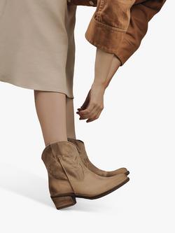 Moda in Pelle Bettsie Leather Cowboy Boots - view 2, Stone