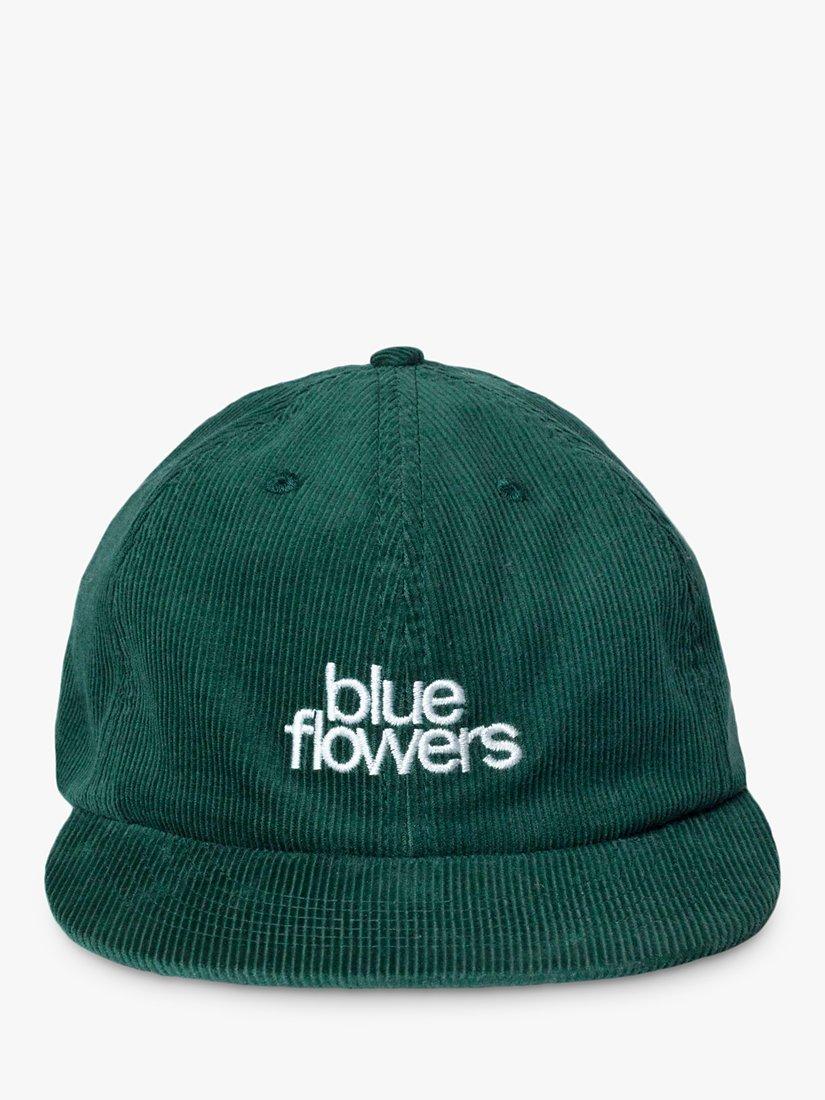 Product image 1 of 4, which shows Blue Flowers Longsight Cap, Green, M