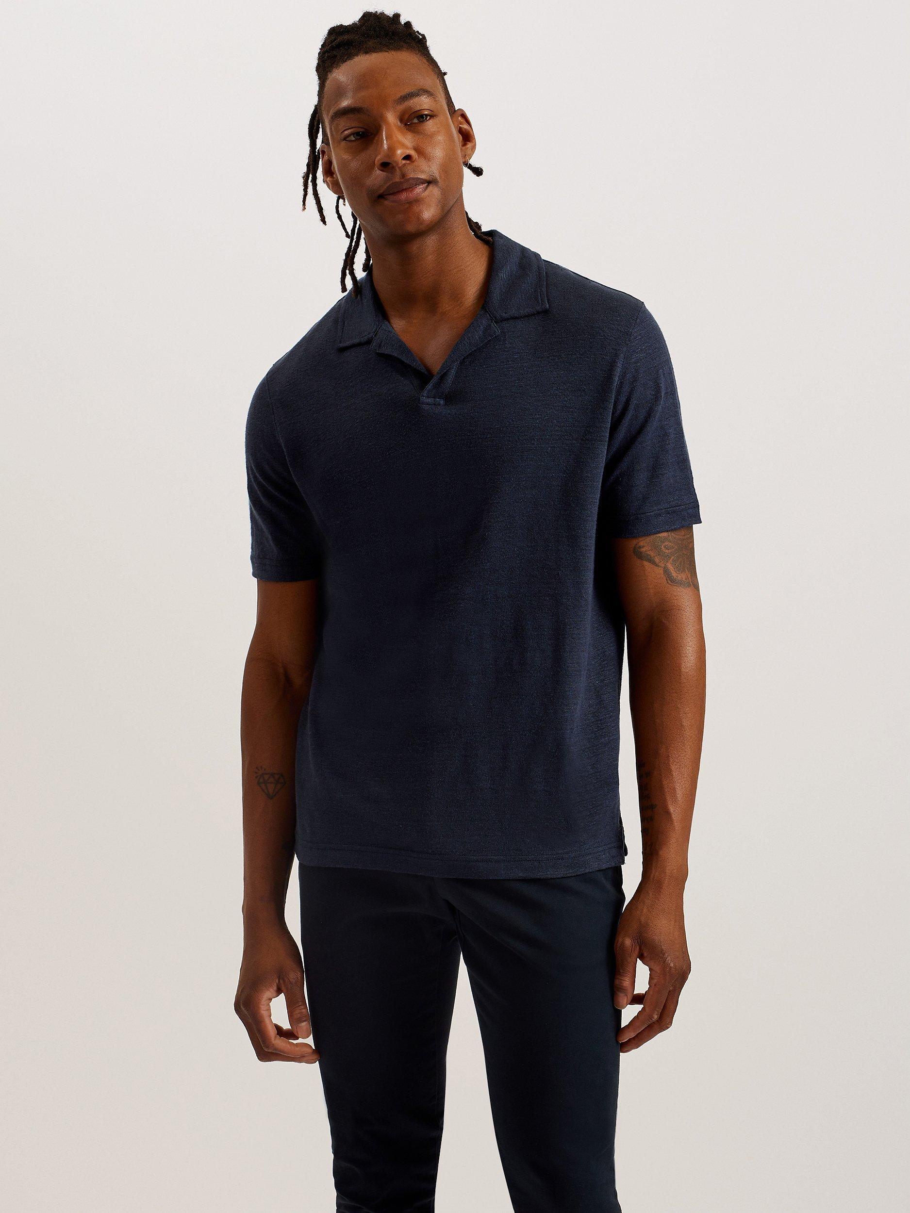 Ted Baker Flinpo Short Sleeve Regular Linen Polo Shirt