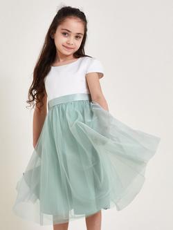 Monsoon Kids' Tulle Bridesmaid Dress, Sage