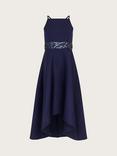 Monsoon Kids' Sequin Scuba Prom Dress, Navy