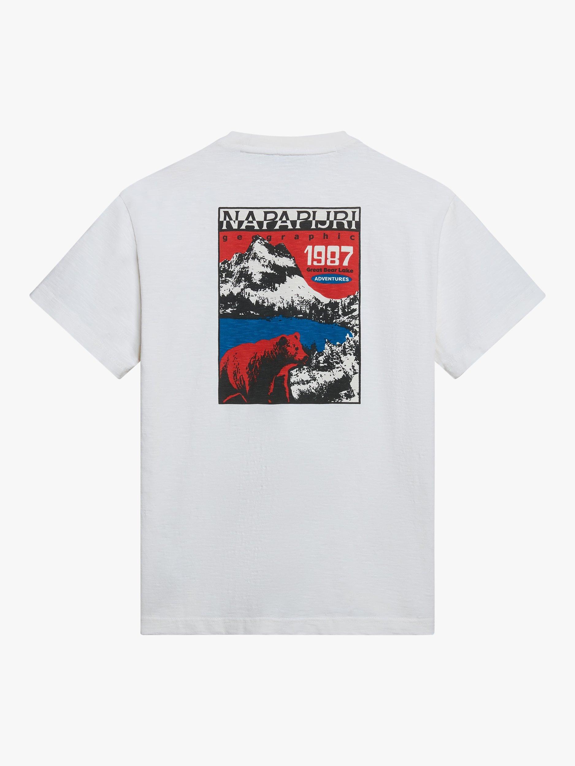 Napapijri Martre Short Sleeve T-Shirt, White/Multi