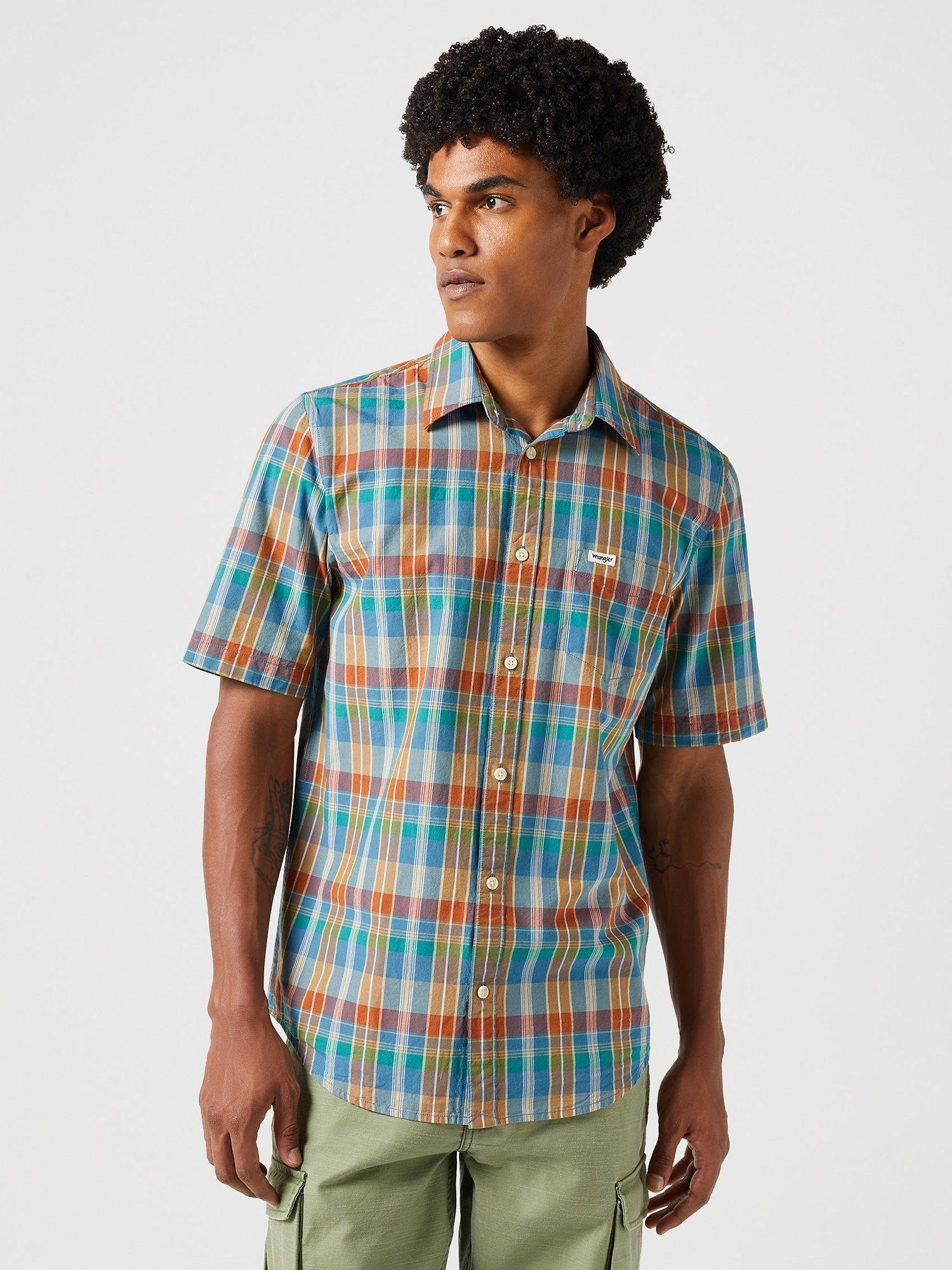 Wrangler Short Sleeve 1 Pocket Shirt, Multi