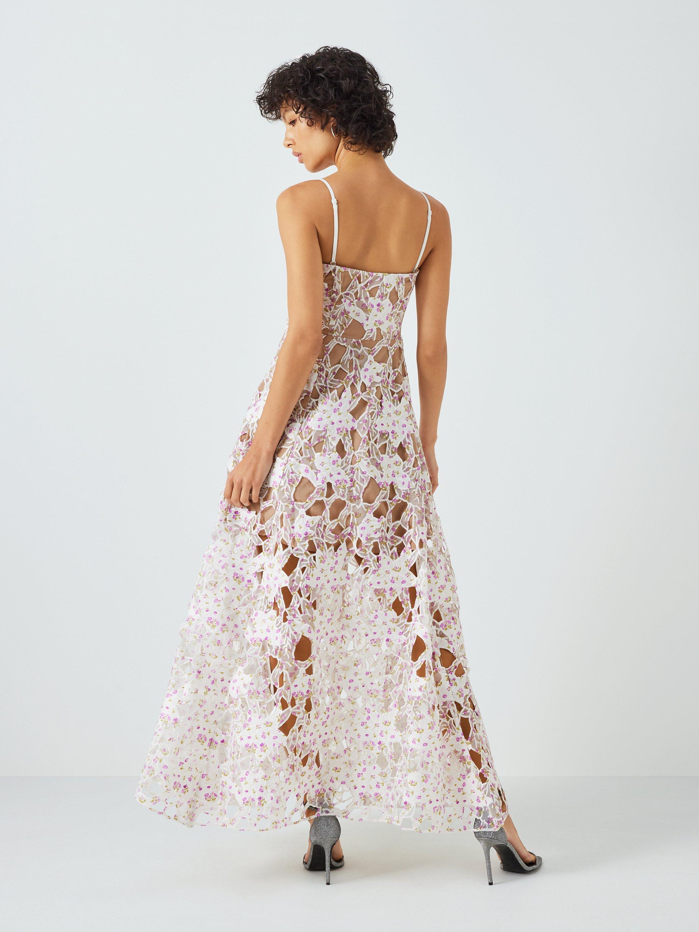 Product image 2 of 6, which shows Elliatt Connection Broderie Lace Maxi Dress, Natural/Multi, S
