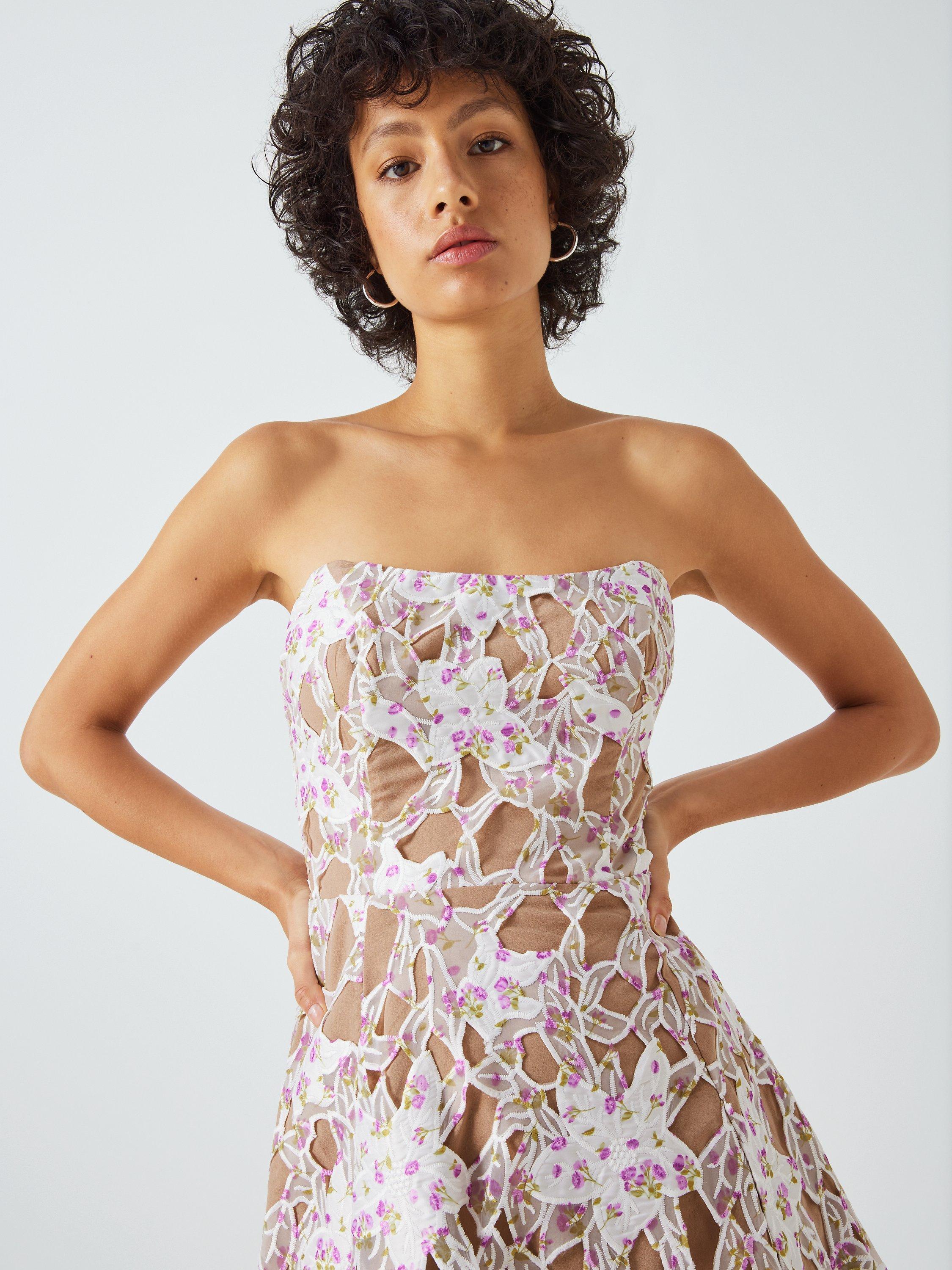 Product image 5 of 6, which shows Elliatt Connection Broderie Lace Maxi Dress, Natural/Multi, S