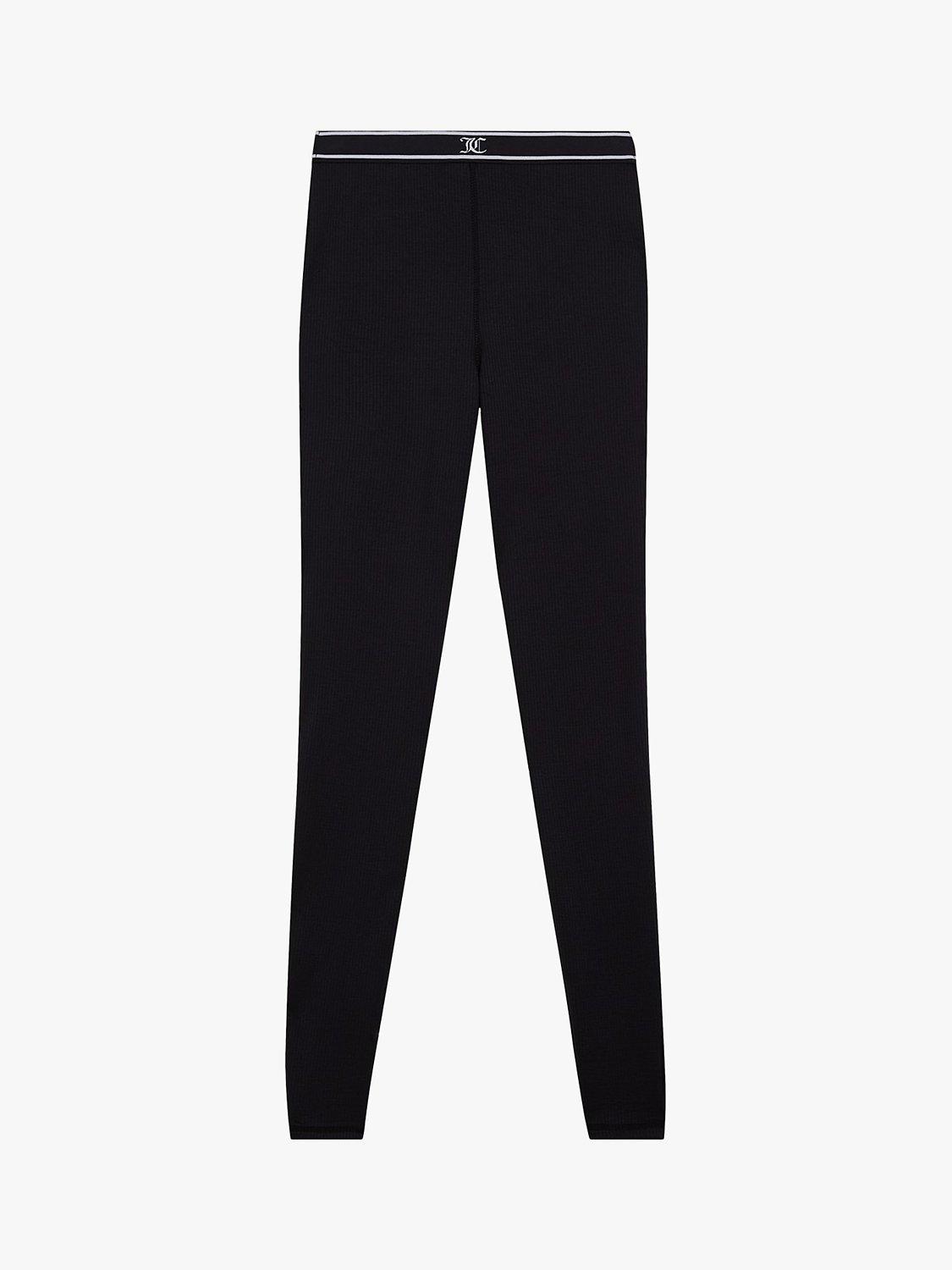 Product image 3 of 4, which shows Juicy Couture Rayon Rib Leggings, Black, S