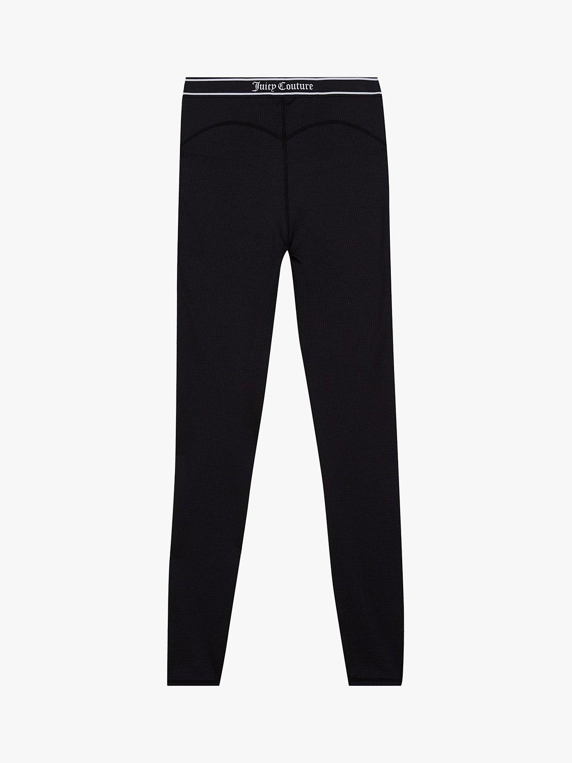 Product image 4 of 4, which shows Juicy Couture Rayon Rib Leggings, Black, S