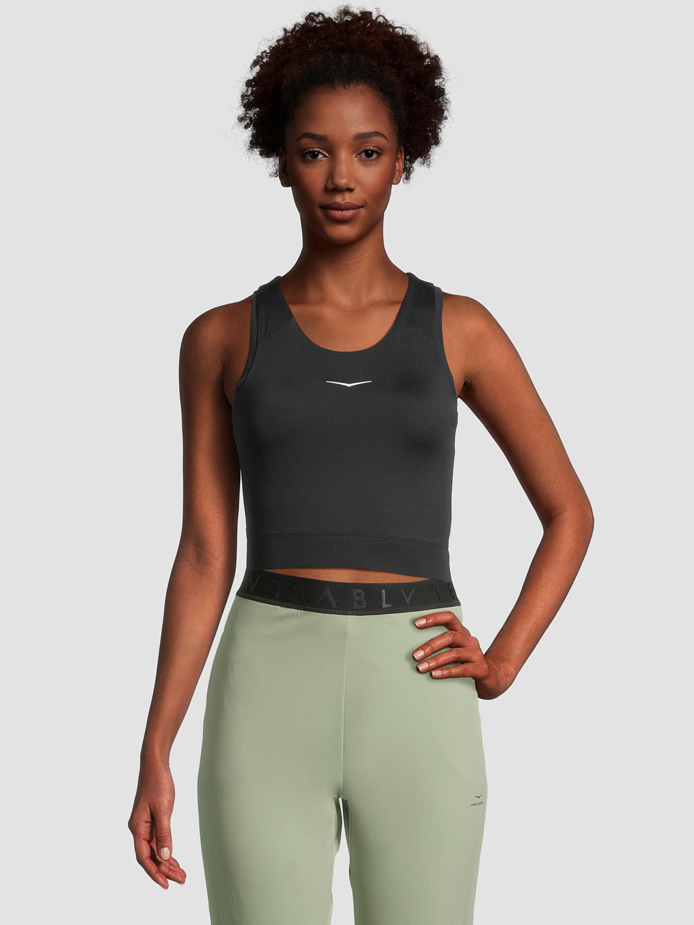 Product image 1 of 7, which shows Venice Beach Editha Crew Neck Sports Top, Black, L
