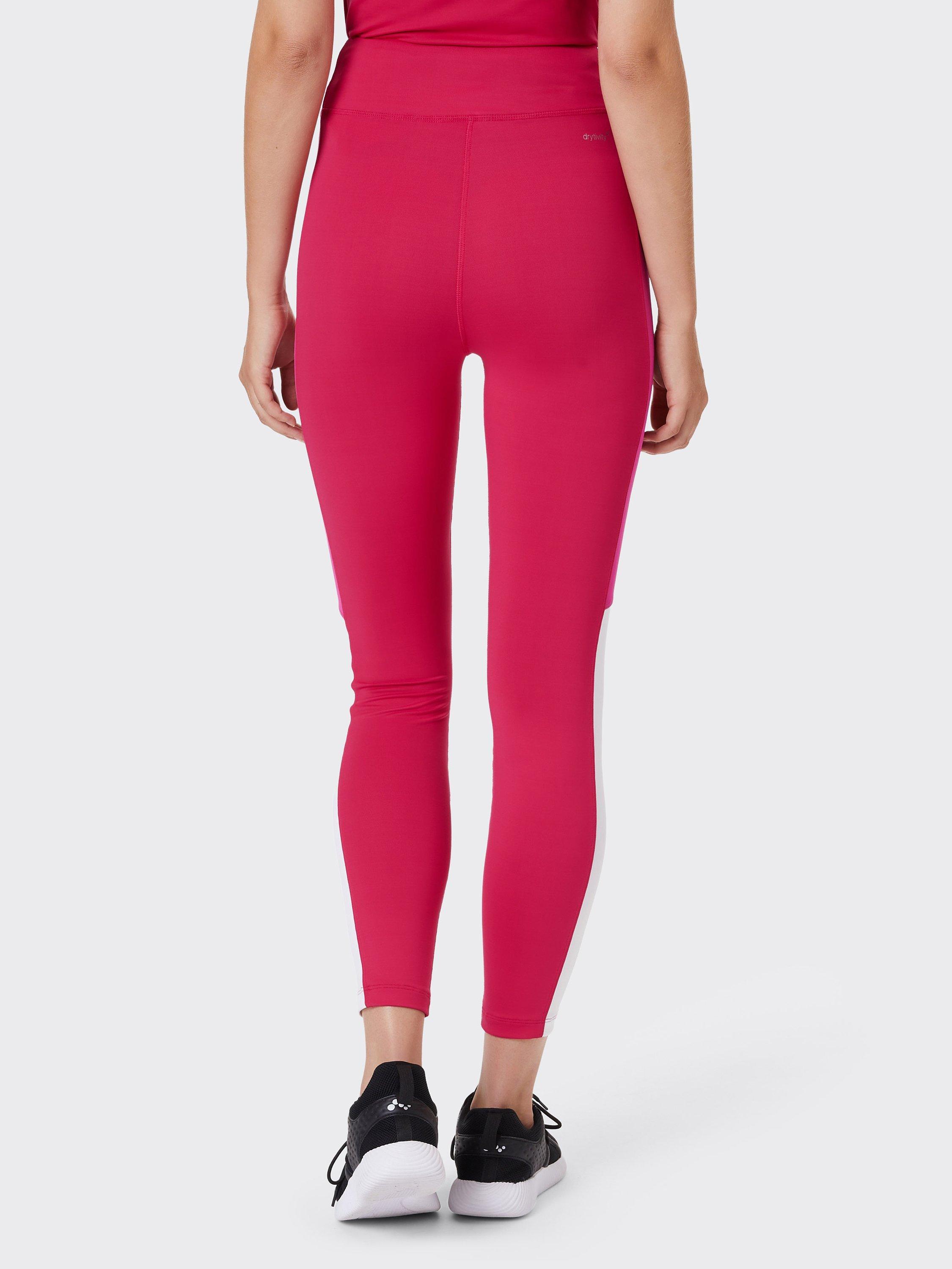 Product image 2 of 7, which shows Venice Beach Clifia 7/8 Sports Leggings, Ruby Red/Virtual Pink, XS