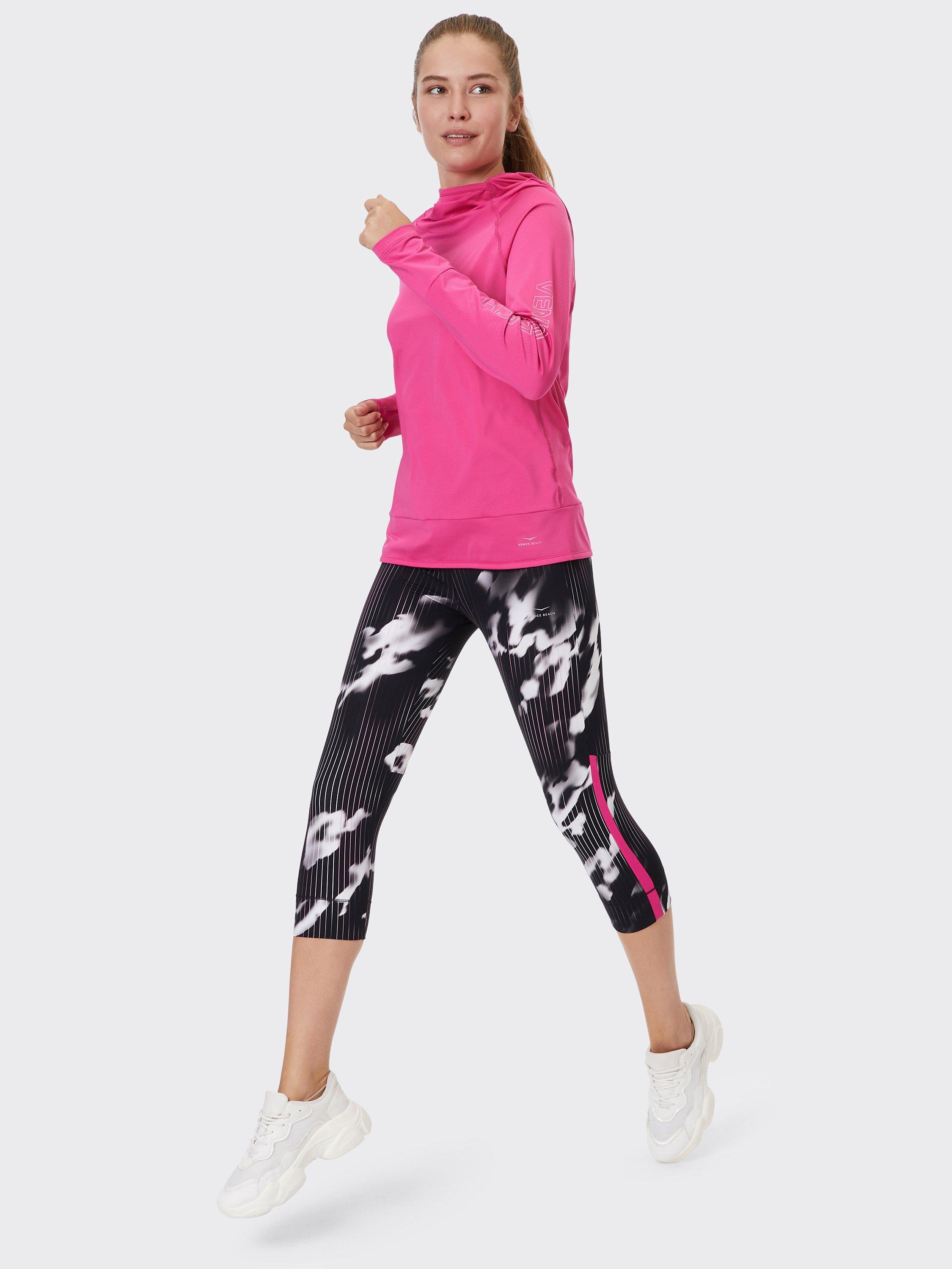 Product image 3 of 7, which shows Venice Beach Minka Long Sleeve Hooded Top, Virtual Pink, XS