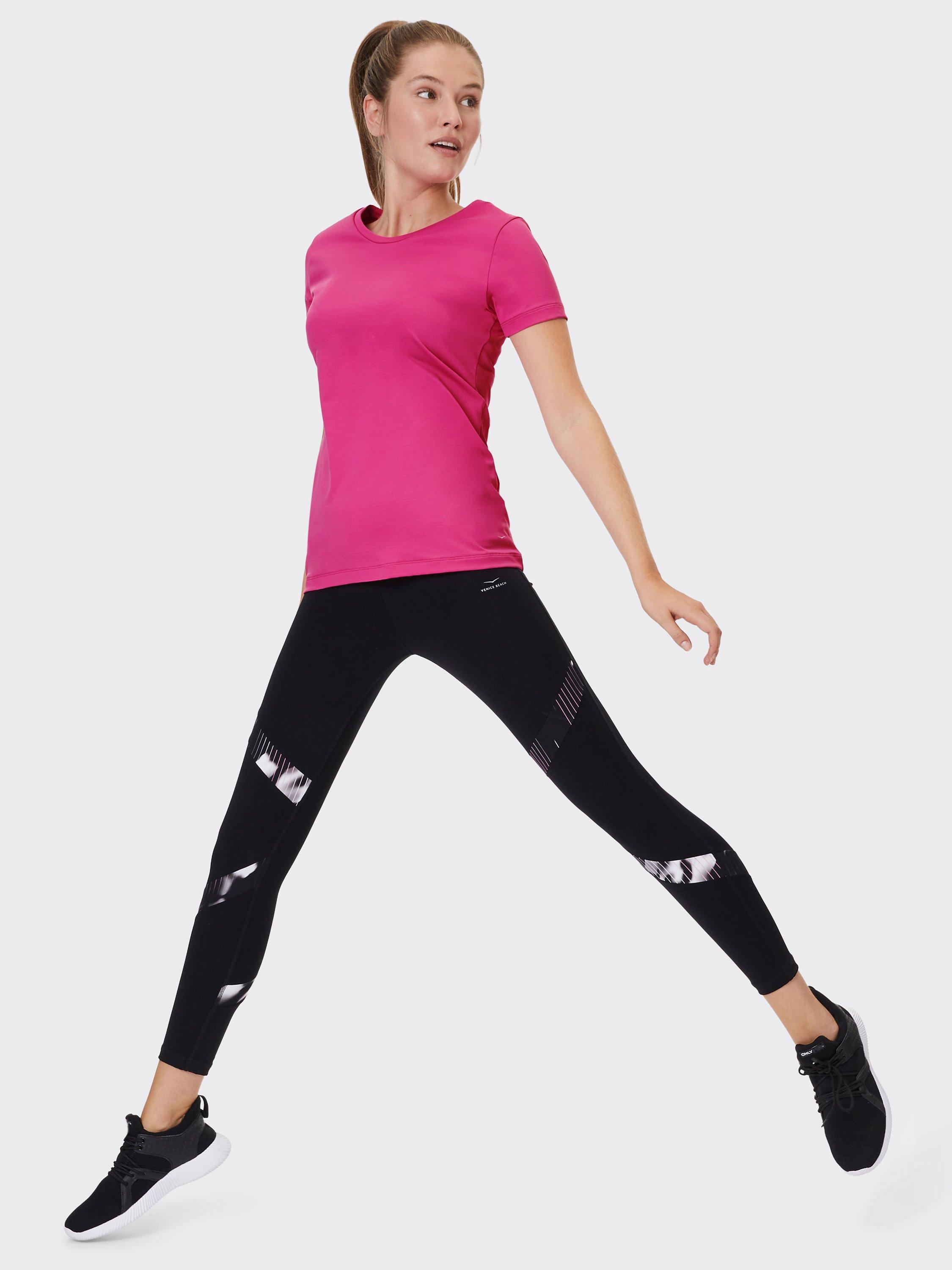 Product image 3 of 7, which shows Venice Beach Deanna Slim Fit Sports T-Shirt, Virtual Pink, XS