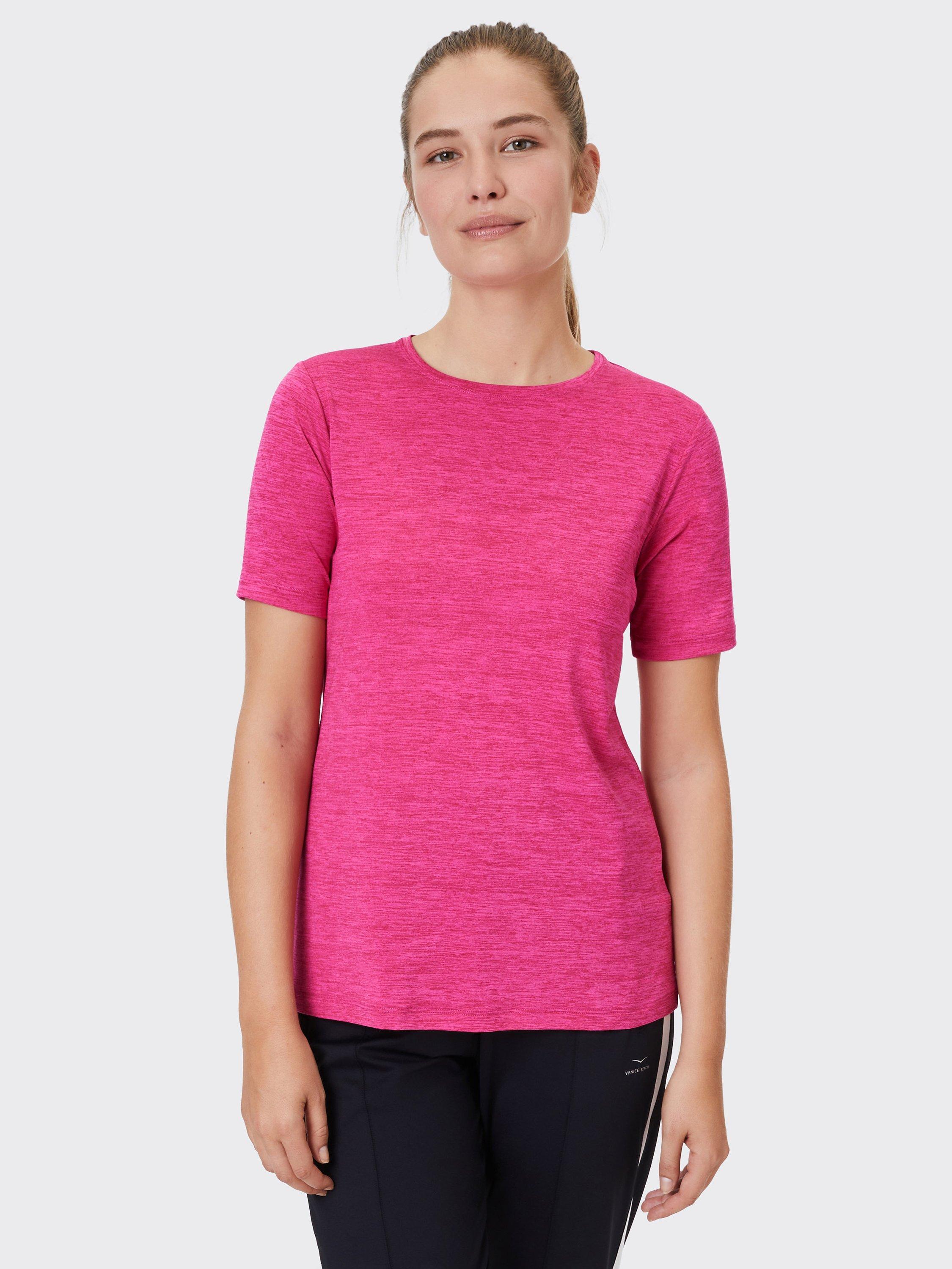 Product image 1 of 7, which shows Venice Beach Sia Melange Relaxed Fit Sports T-Shirt, Virtual Pink, XS