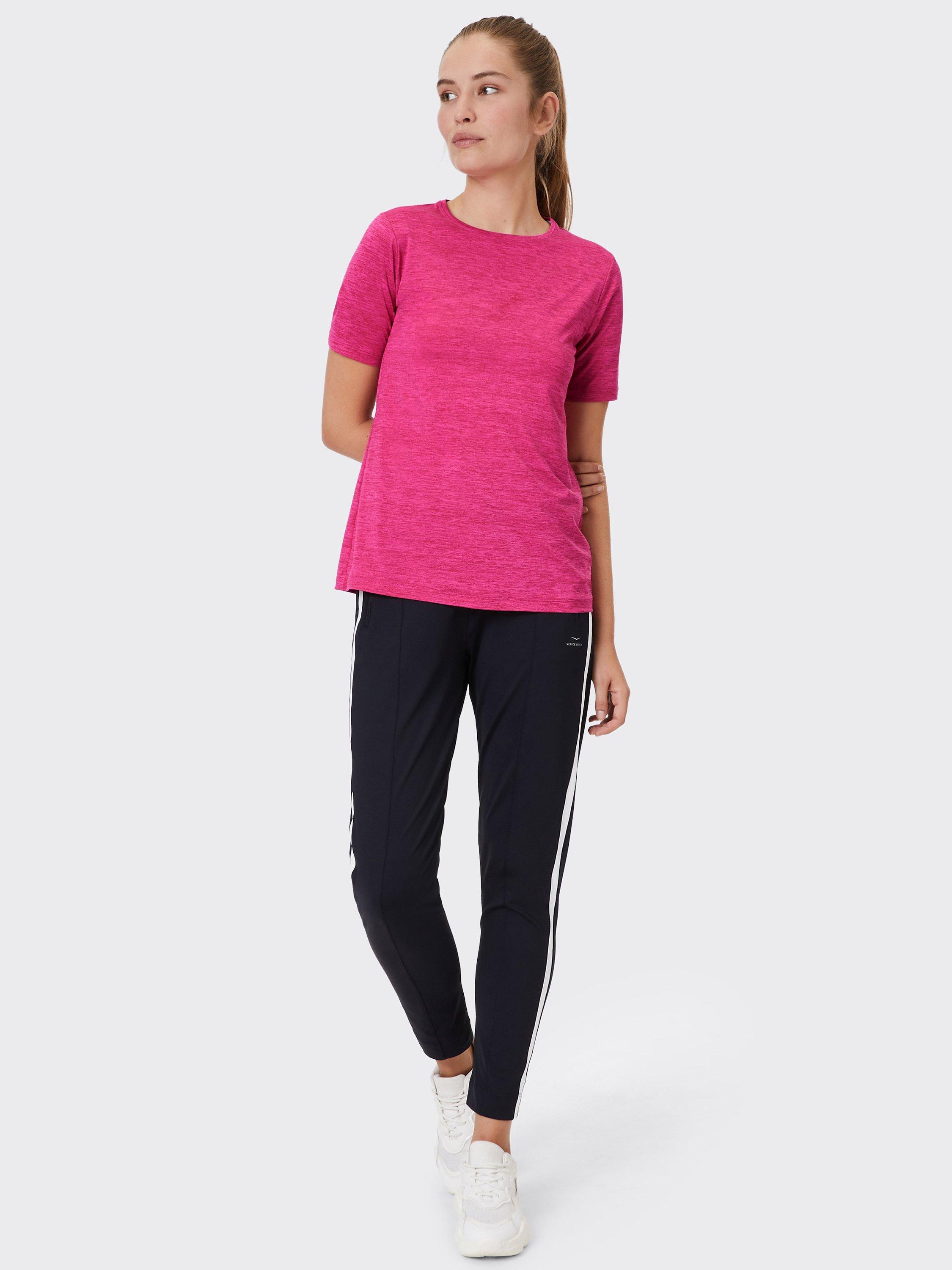 Product image 3 of 7, which shows Venice Beach Sia Melange Relaxed Fit Sports T-Shirt, Virtual Pink, XS