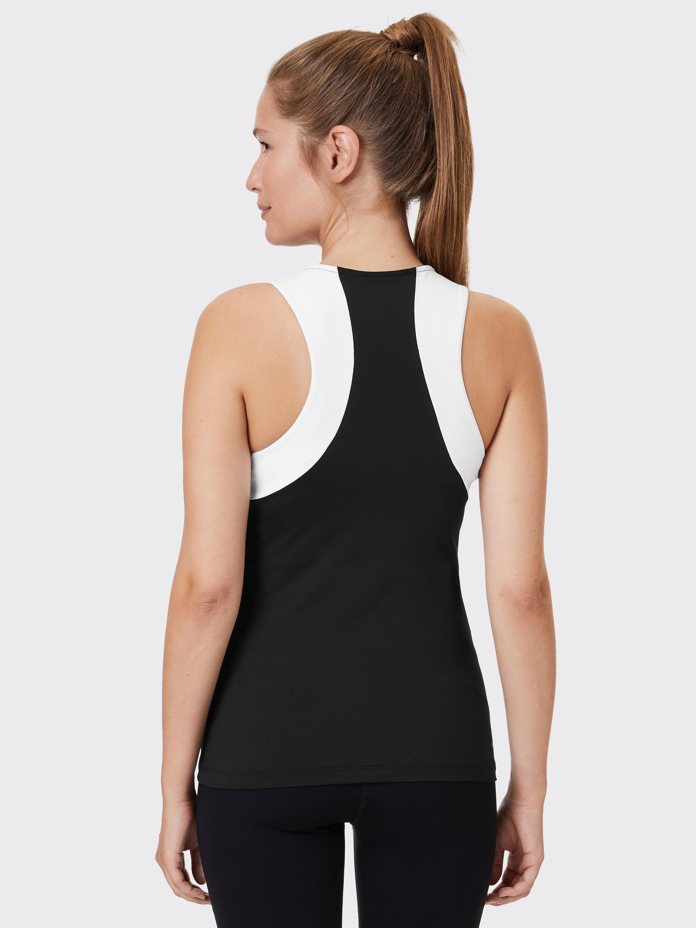 Product image 2 of 7, which shows Venice Beach Eve Sports Tank Top, Black/White, XS