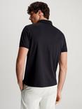 Calvin Klein Zip Neck Organic Cotton Polo Shirt, Ck Black