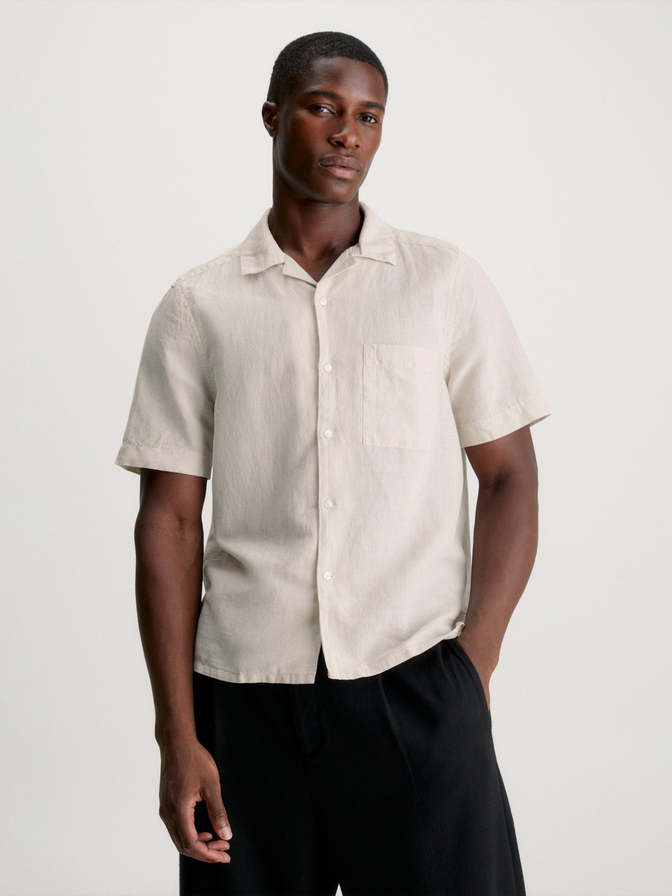 Calvin Klein Linen Blend Cuban Shirt