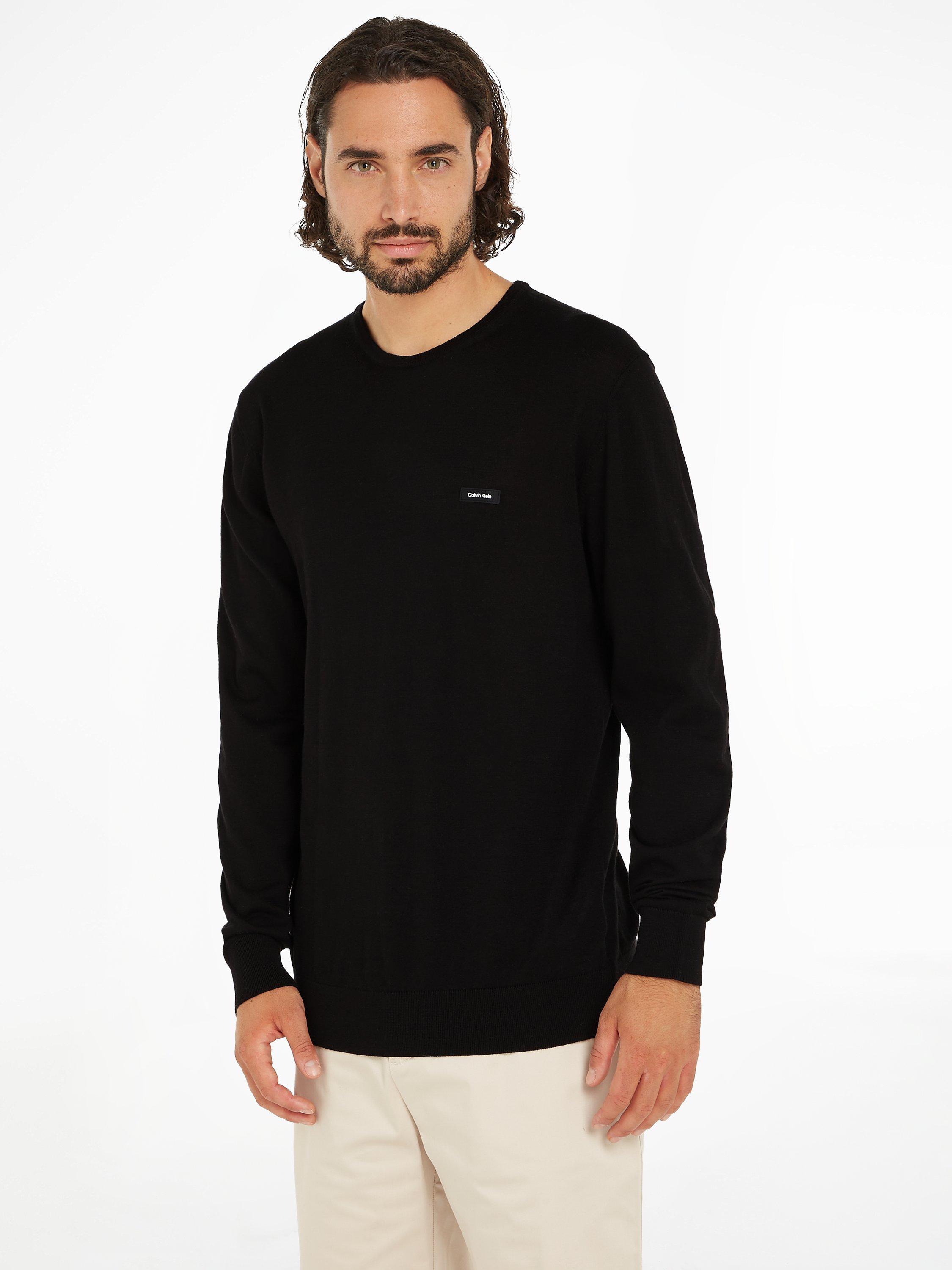 Calvin Klein Silk Cotton Blend Jumper, Black, XS