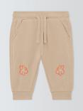 John Lewis ANYDAY Baby Flower Cotton Joggers, Neutral