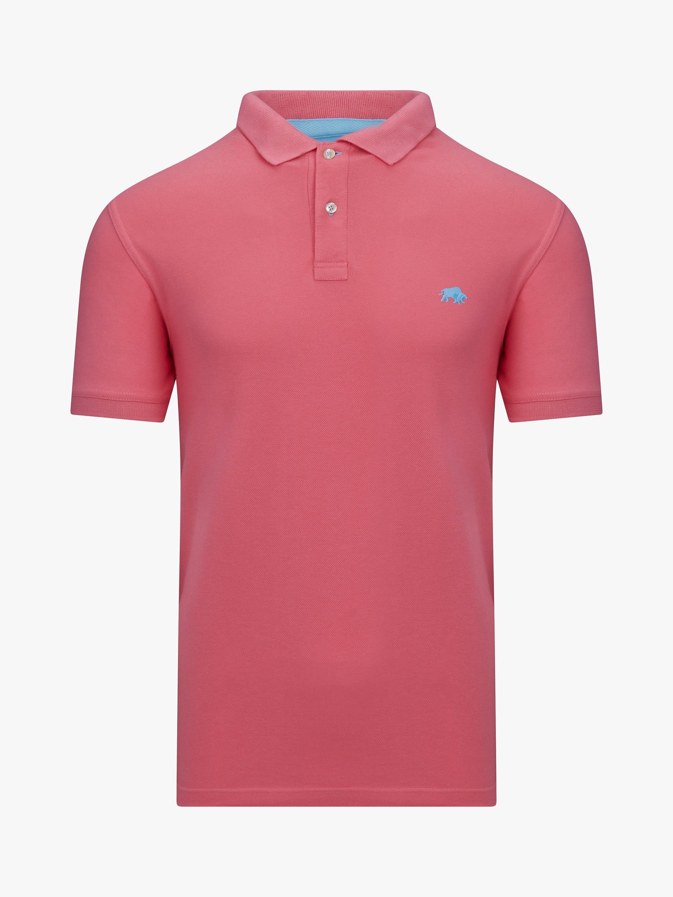 Raging Bull Classic Organic Cotton Pique Polo Shirt, Pink