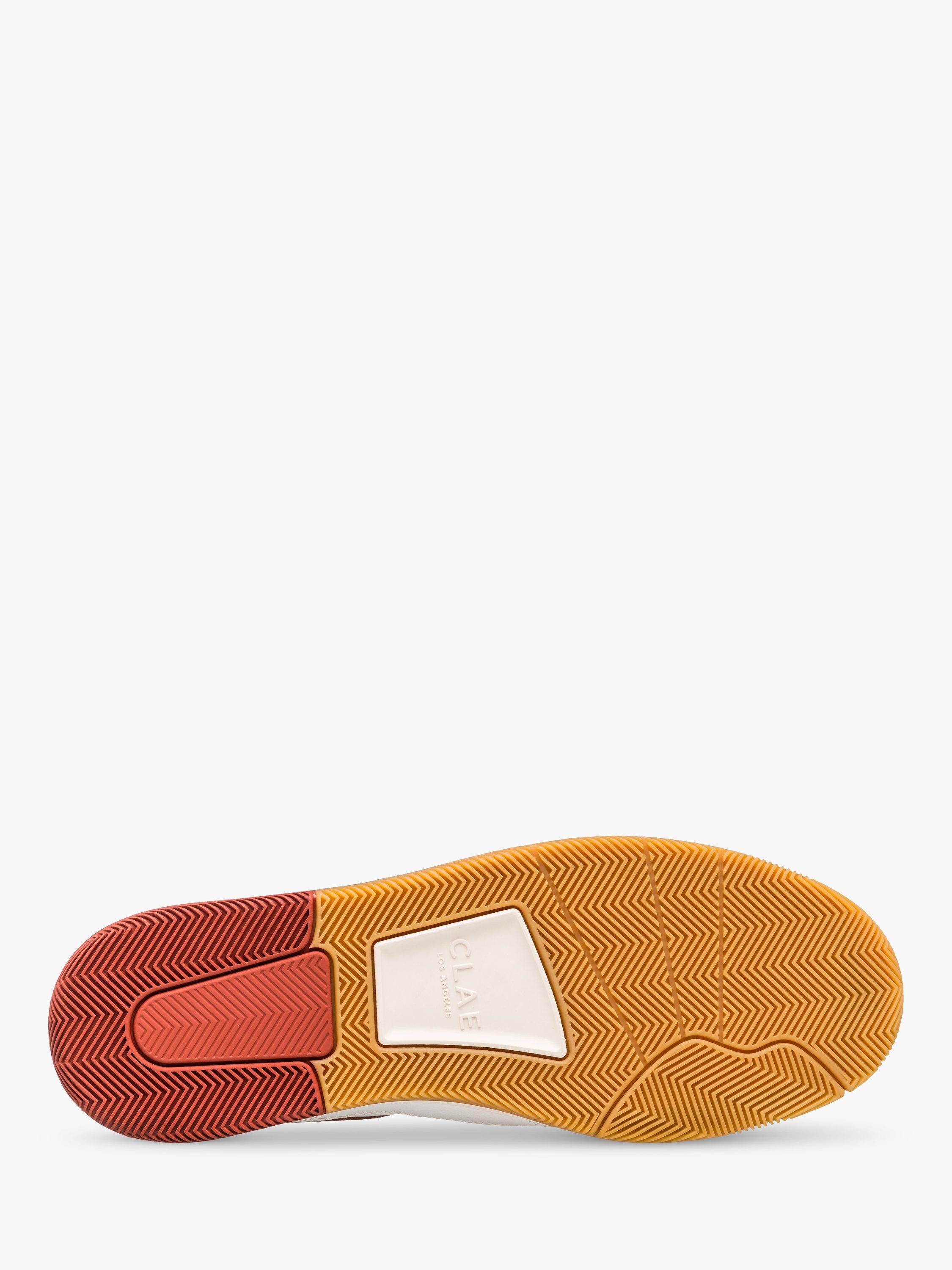 Product image 5 of 5, which shows CLAE Haywood Leather Lace Up Trainers, Off White/Clay, 3