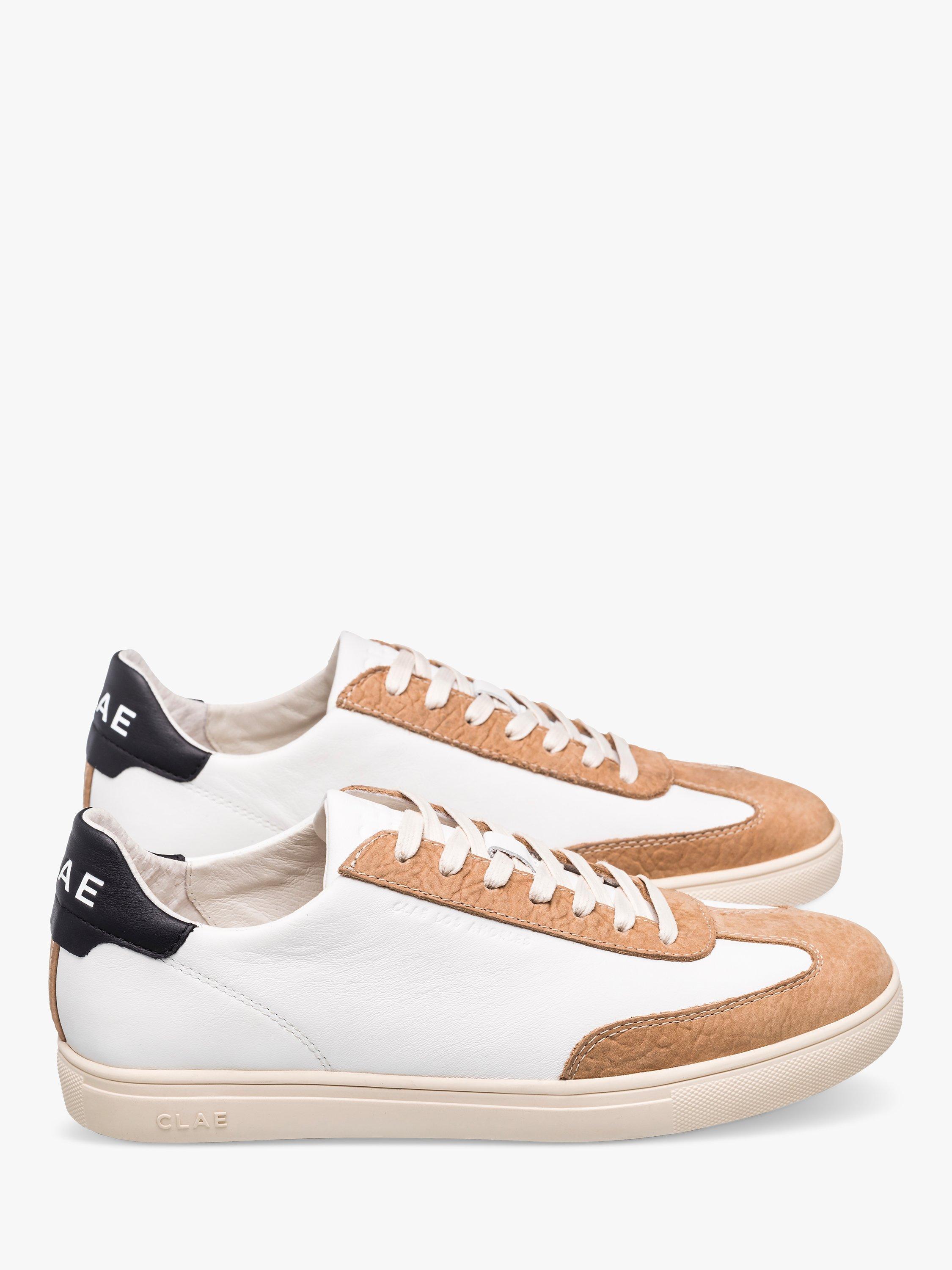 Product image 2 of 5, which shows CLAE Deane Leather Trainers, White/Tan, 7