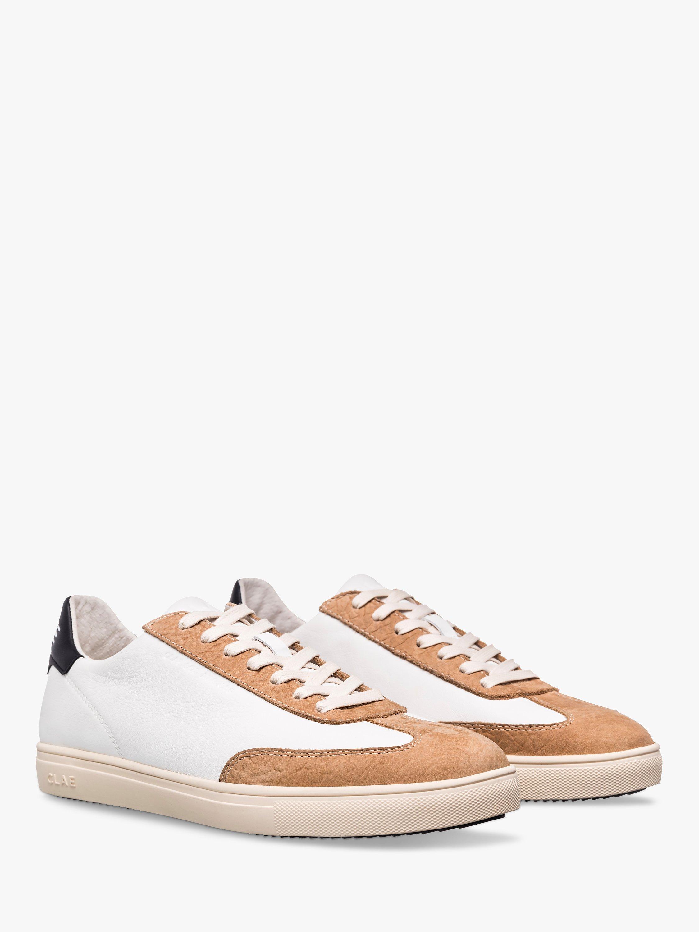 Product image 3 of 5, which shows CLAE Deane Leather Trainers, White/Tan, 7