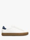 CLAE Bradley Venice Leather Lace Up Trainers, White/Denim/Dark Gum