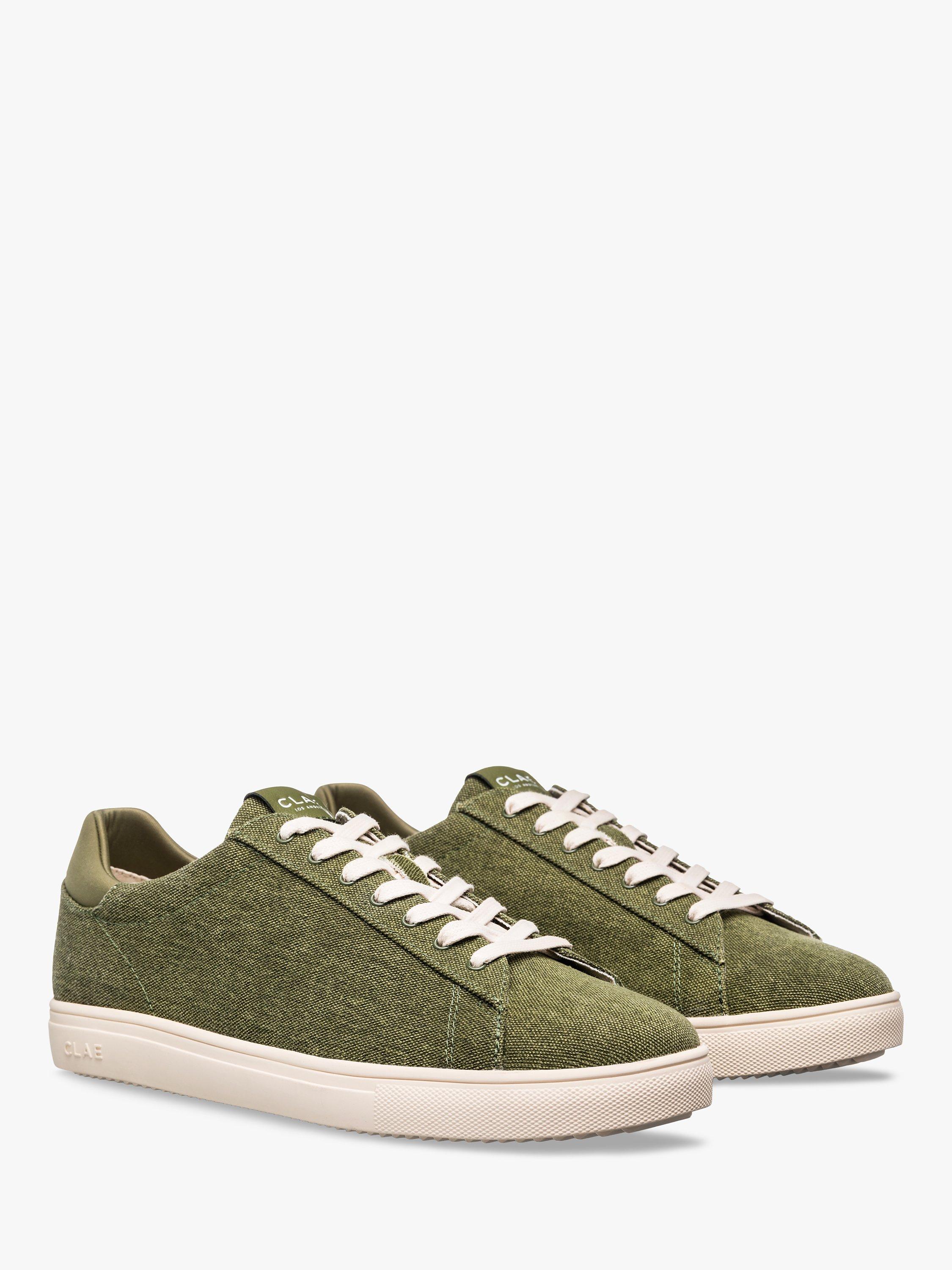 Product image 3 of 5, which shows CLAE Bradley Textile Lace Up Trainers, Olive Wash, 10