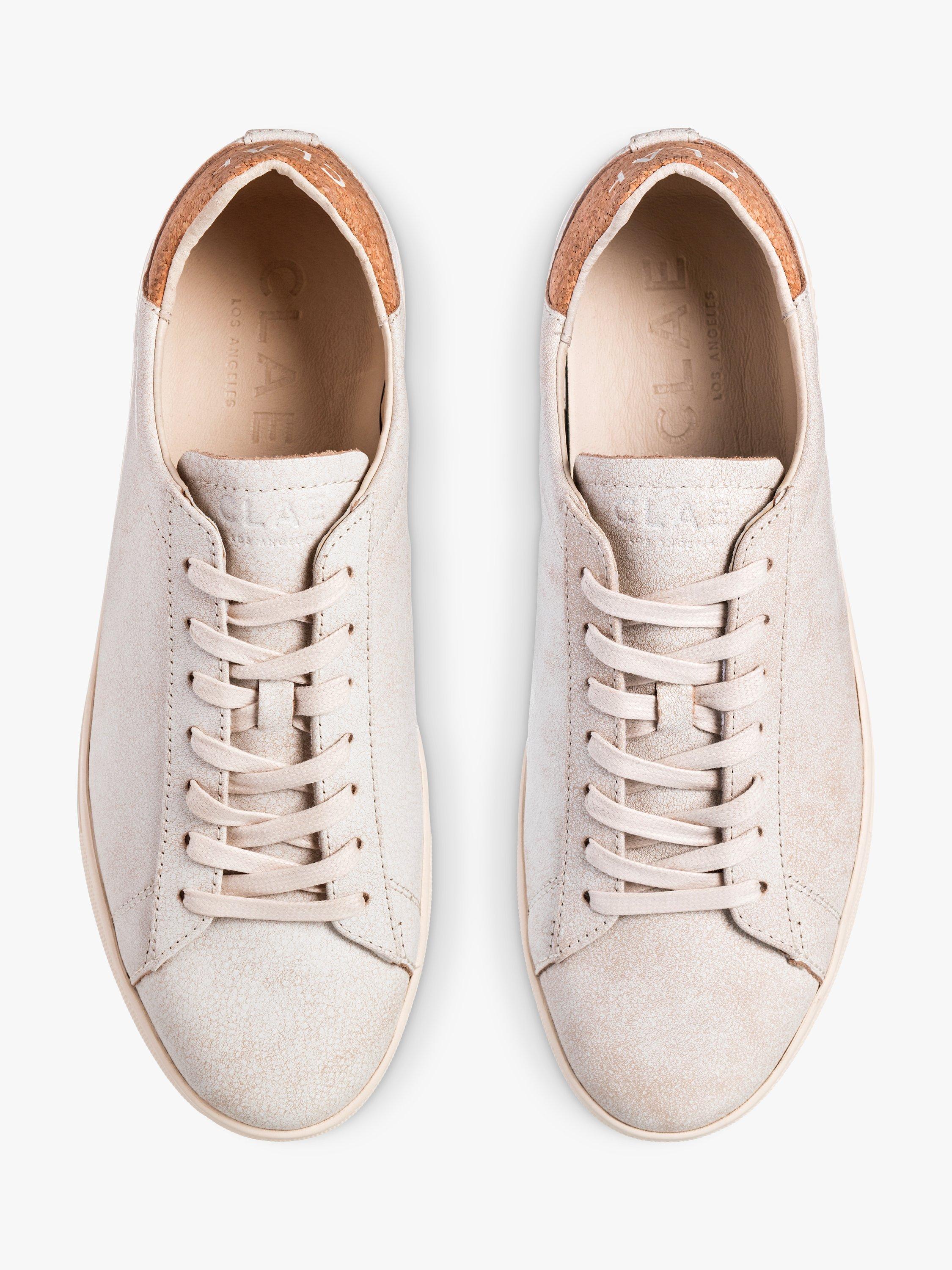 Product image 4 of 5, which shows CLAE Bradley Distressed Leather Cork Trainers, Brown, 3