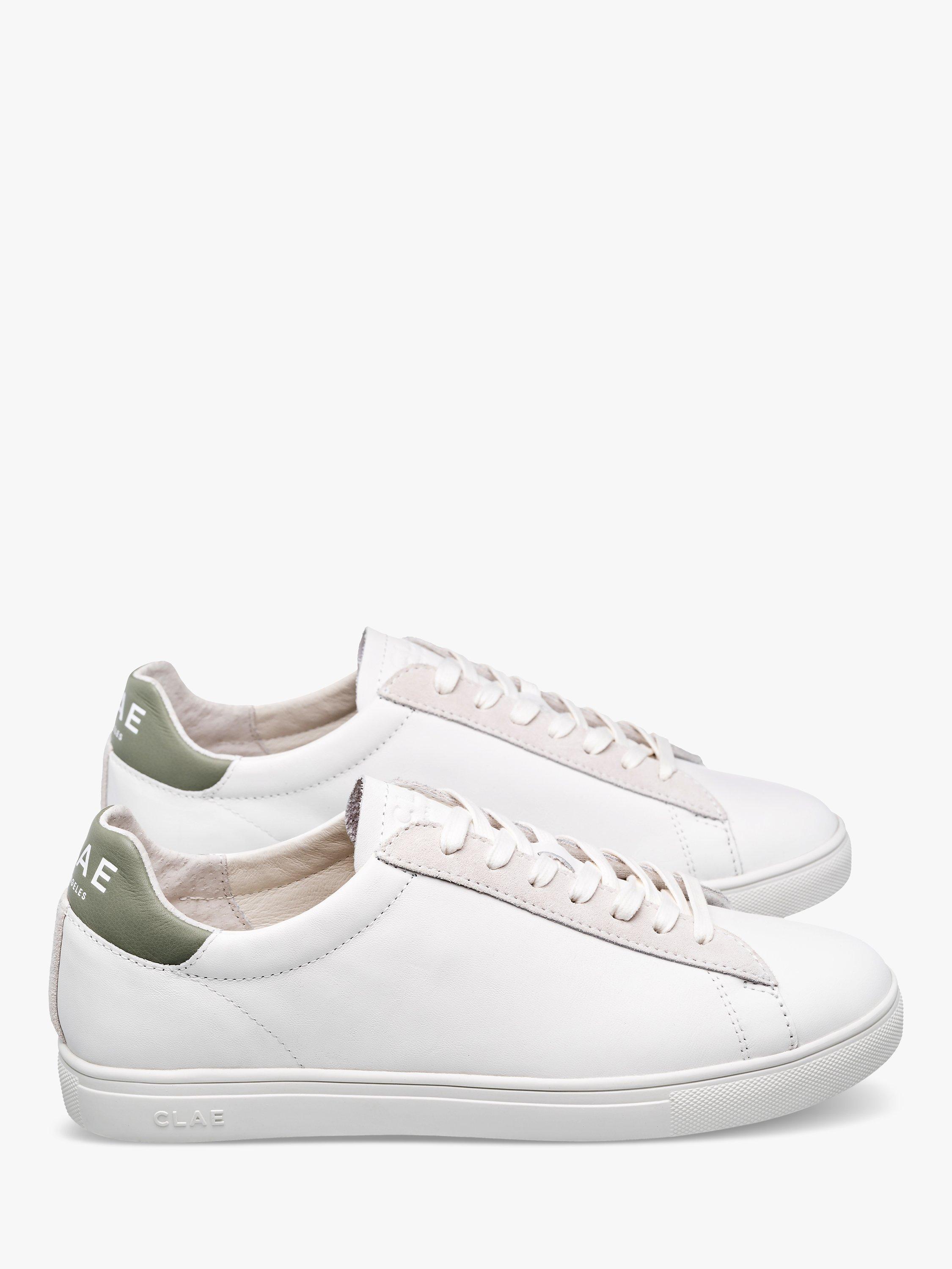 Product image 2 of 5, which shows CLAE Bradley Whitel Lace Up Trainers, White, 5