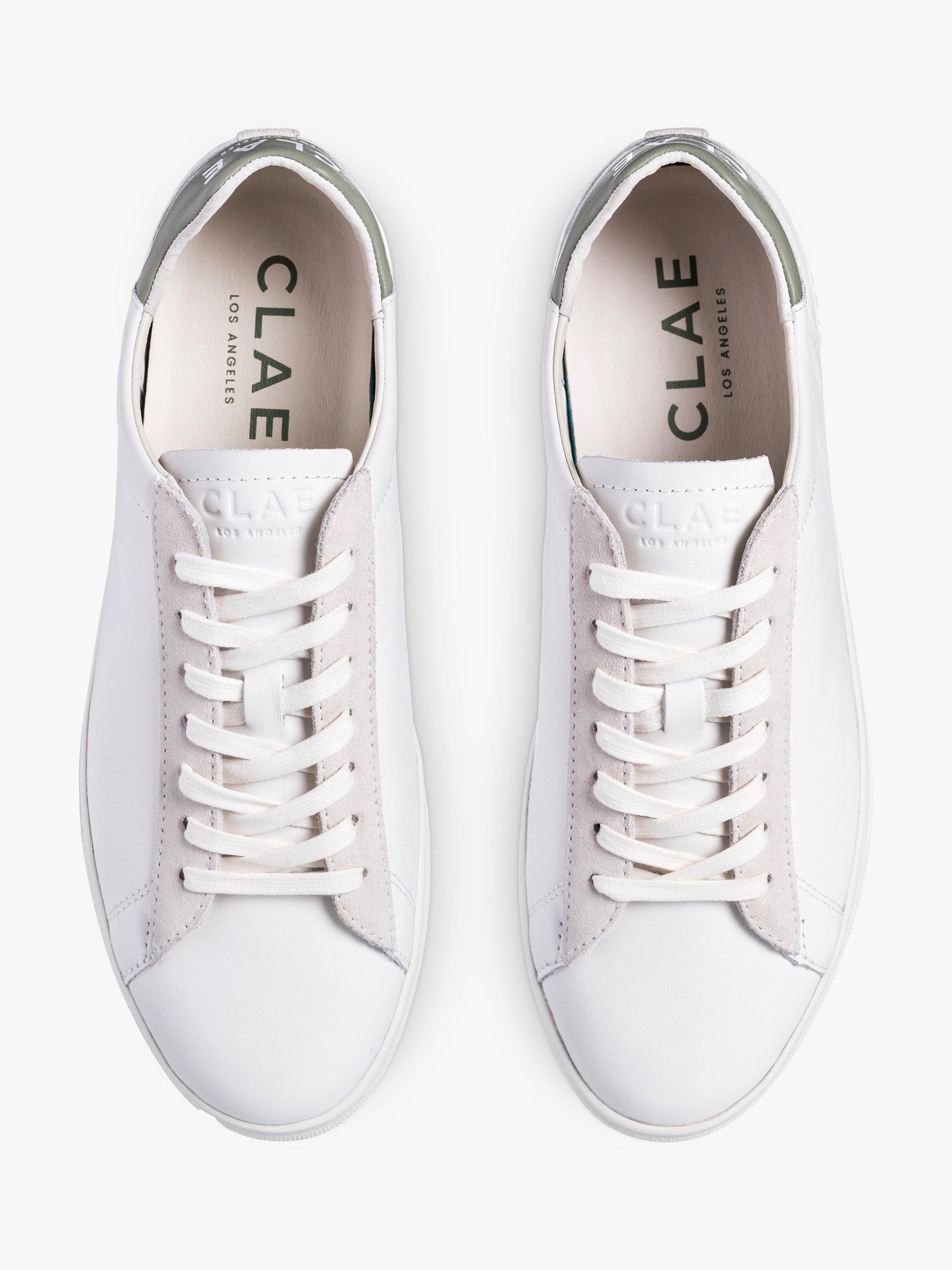 Product image 4 of 5, which shows CLAE Bradley Whitel Lace Up Trainers, White, 5