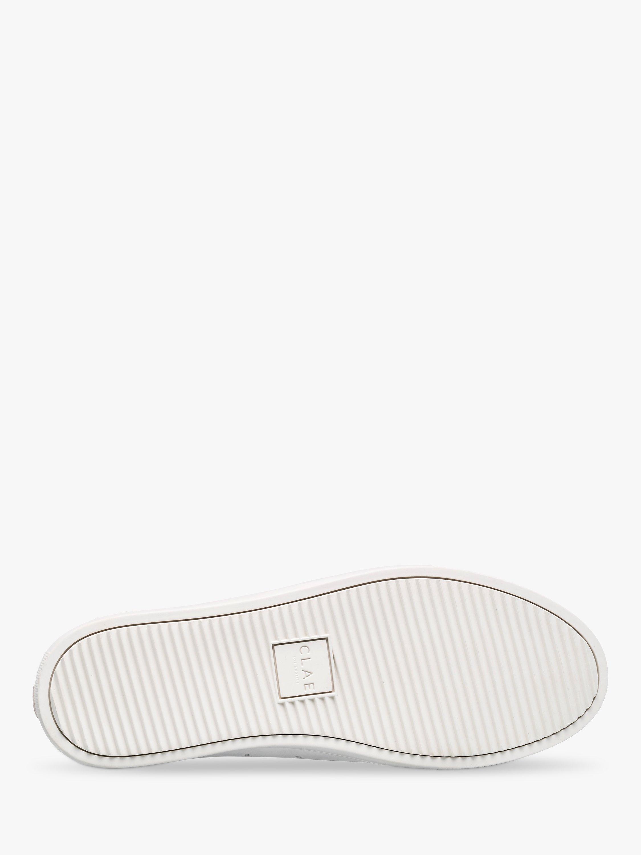 Product image 5 of 5, which shows CLAE Bradley Whitel Lace Up Trainers, White, 5