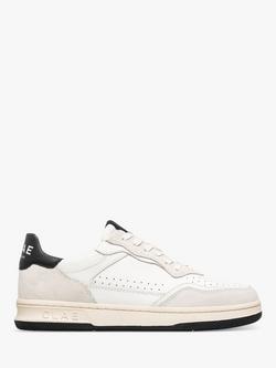 CLAE Haywood Leather Lace Up Trainers, White/Black