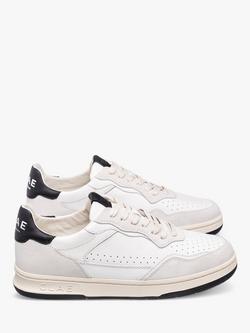 CLAE Haywood Leather Lace Up Trainers - view 2, White/Black